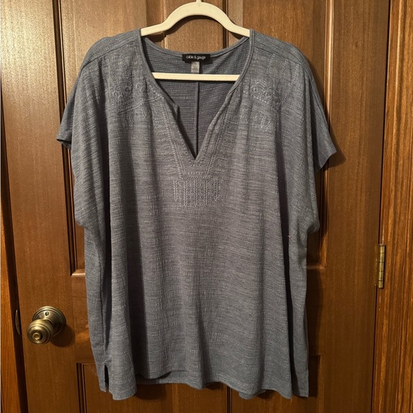 Cable & Gauge Slate Blue Blouse - Picture 1 of 2